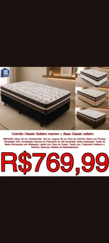 Colchão Classic Solteiro + Base