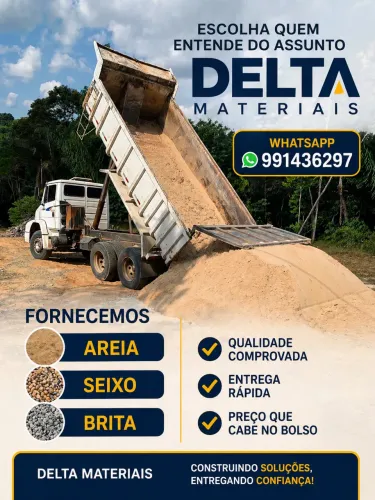 seixo, areia, brita 