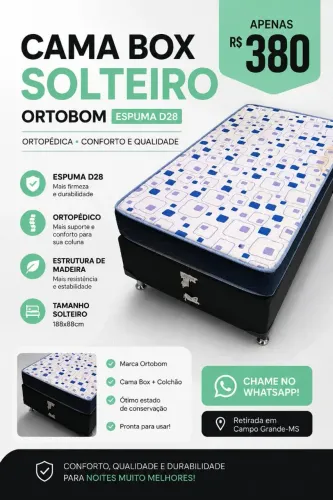 Cama bom solteiro ortopédico Ortobom
