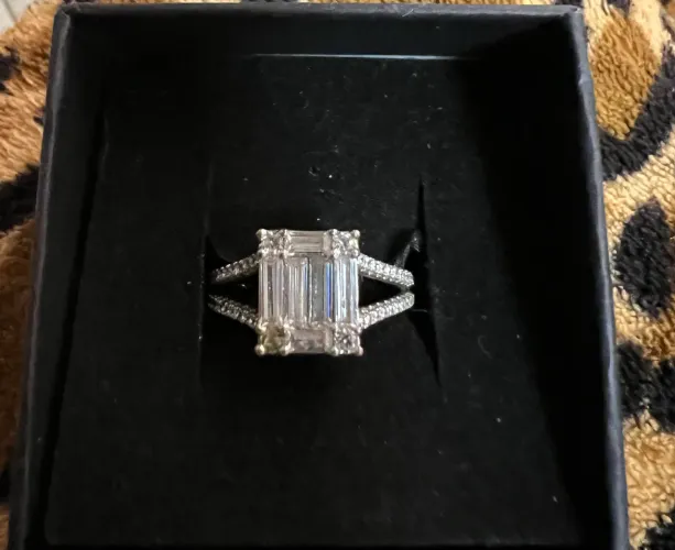 Anel de prata pedra zircônia