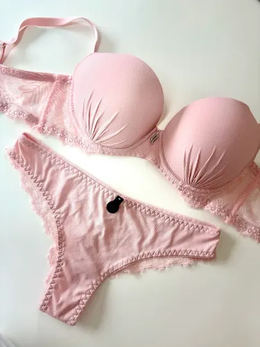 Conjunto Lingerie Rosa Bebê (M)