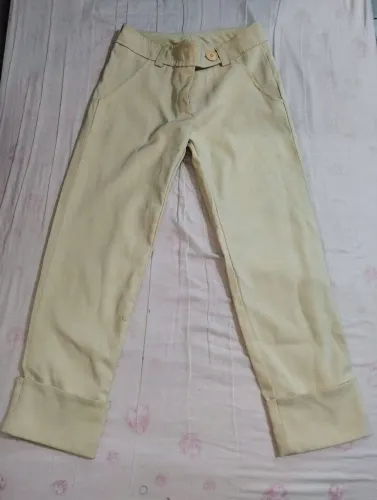 Calça social feminina bege | Tamanho P