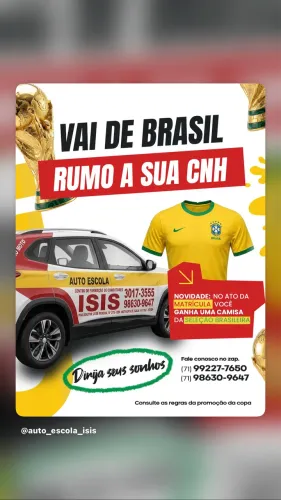 Auto escola no ritmo da Copa