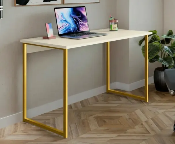 Mesa Escrivaninha 120cm (BARATO PRA VENDER) Pés Aço