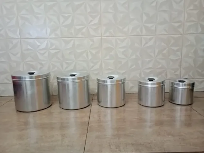 Porta Mantimentos 5 Peças Alumínio
