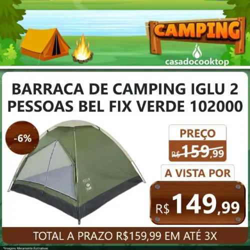 BARRACA DE CAMPING IGLU 2 PESSOAS BEL FIX VERDE 102000