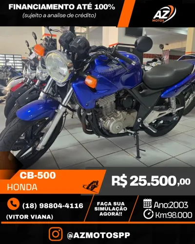 R$ 25.500,00 Ano: 2003/2003 Km: 98.000 AZ MOTOS - Presidente Prudente/SP
