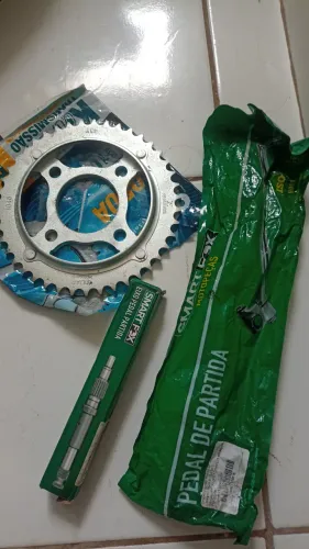 Kit coroa, eixo e pedal tudo por 55