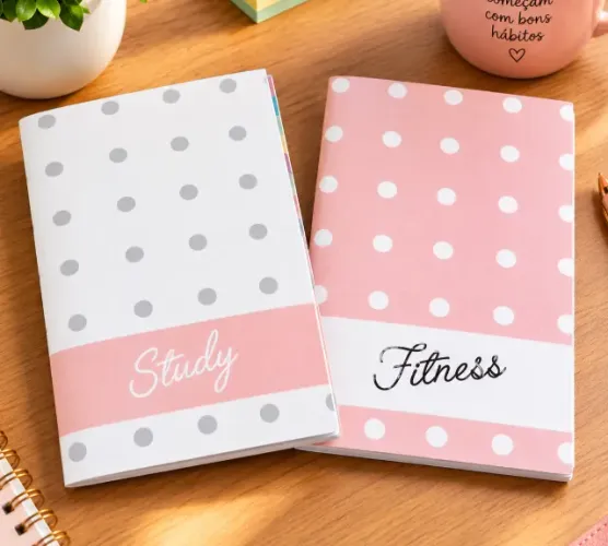 Kit 2 Planners Estudos e Fitness - Organização