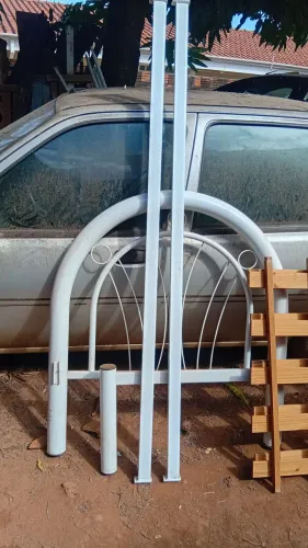 Cama solteiro metal completa