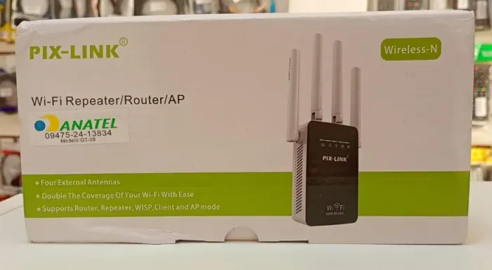 Repetidor WiFi Pix-Link 300Mbps 4 Antenas Wireless-N - Novo - Ditudo Tech e Variedades