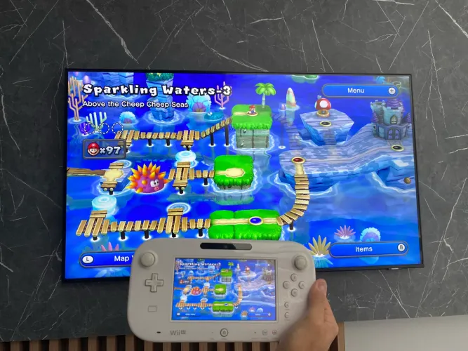 Wii U Desbloqueado com diversos jogos e 4 controles
