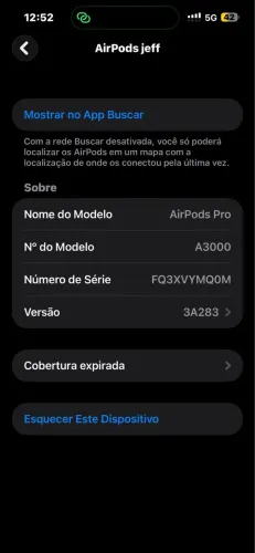 Vendo AirPods Pro aceito cartão