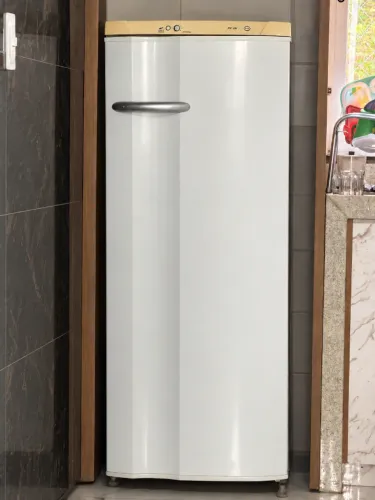 Electrolux, modelo RE28, com capacidade para 240 litros.