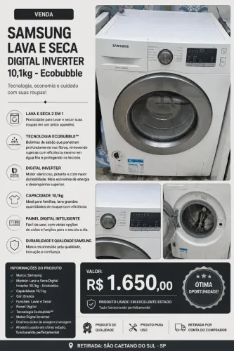 Samsumg lava e seca 10,1kg