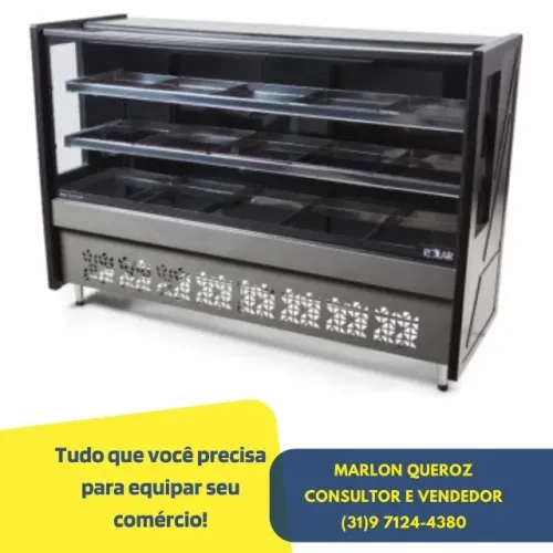 Balcão de Açougue Avícola 1,75M Preto Polar