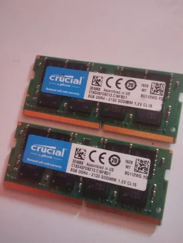 Par de Memória ddr4 Crucial 8 Gigas 2133 8x16 