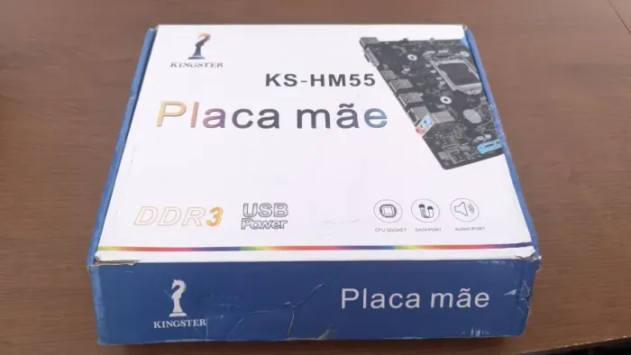 Placa-mãe LGA 1156 DDR3 Kingster KS-HM55 com espelho