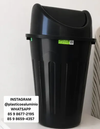 Lixeira Plástica Basculante   Disponível na cor preta 60 LITROS R$60 a unidade  