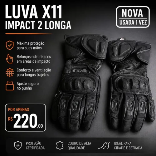 Luva motociclista