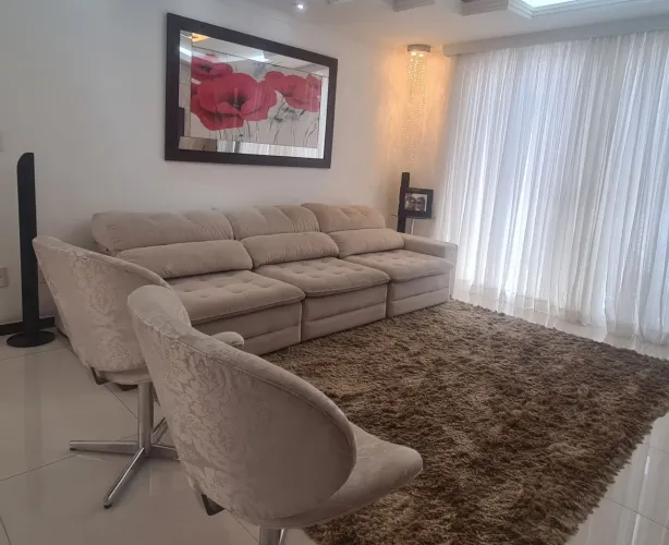Sofá Retrátil e Reclinável com Molas Ensacadas Cama inBox Master 3,22m Tecido Suede Bege