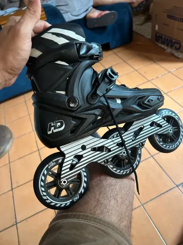 VENDO OU TROCO- Patins Roller Hd X Profissional Híbrida 110mm 85a Abec-7