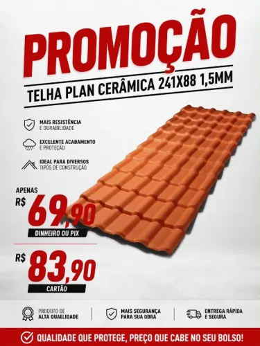 Promoção telha Plan ceramica