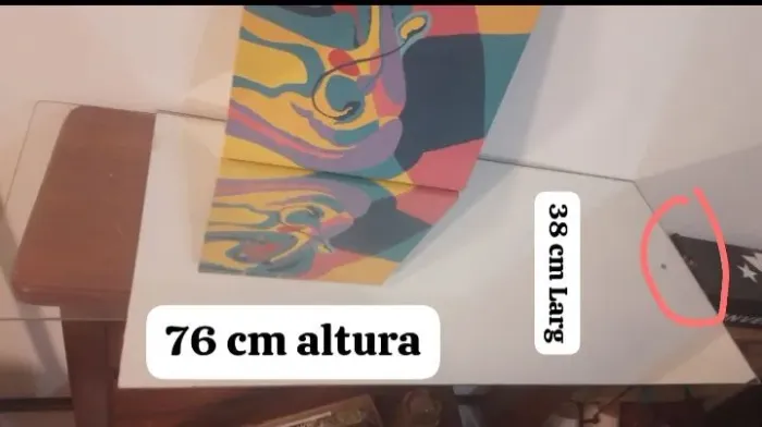 Espelho sem moldura 36cmx76cm com furo para fixar na parede
