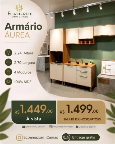 Armário de cozinha completo 100% mdf promoção