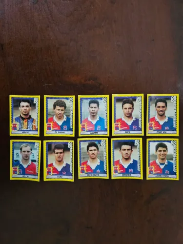 10 figurinhas jogadores Paraná Clube CB 1998 nunca coladas