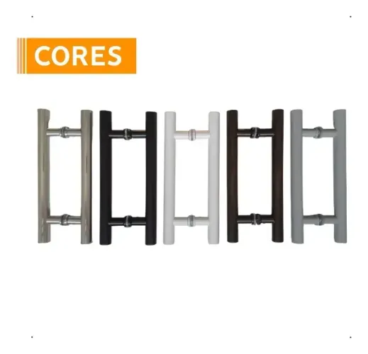 Puxadores Alumínio 30cm P/ Portas Portão Madeira Vidro