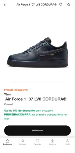 Tênis Casual Air Force 1 '07 LV8 CORDURAR
