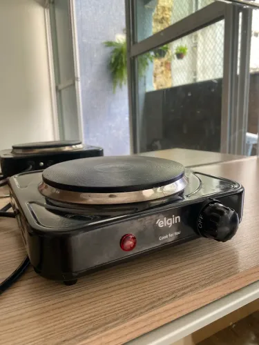 LEIAM A DESCRIÇÃO. Fogão Elétrico Elgin Portátil 110V.