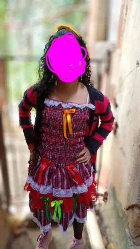 Vestido de festa junina infantil