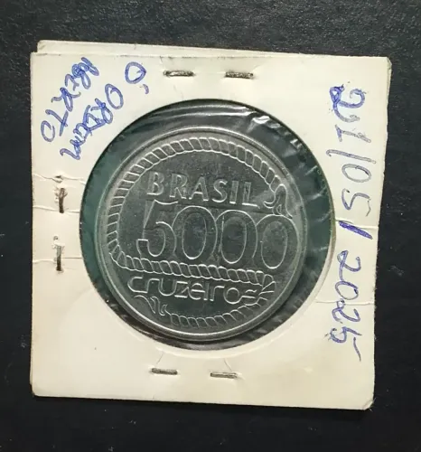 Moeda Comemorativa 5000 Cruzeiros 1992 - 500 Anos (1792-1992) | Peça Rara de Coleção
