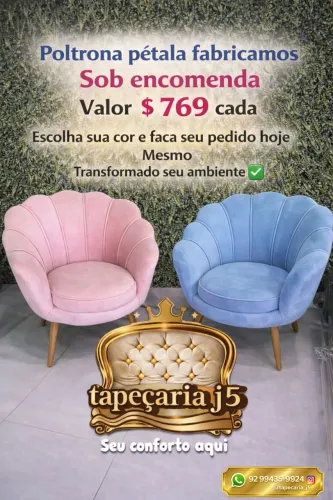 Poltronas pétalas lindinhas fabricamos