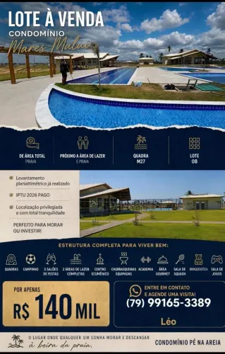 Vendo lote RESIDENCE MARES MALUÍ