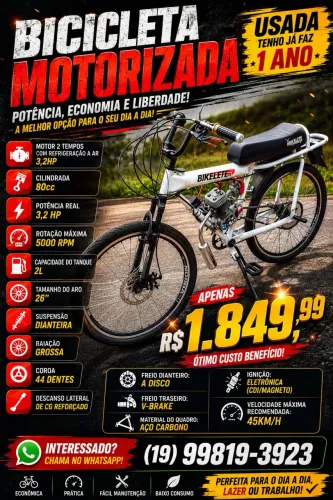 Bike motorizada PRA SAIR HOJE