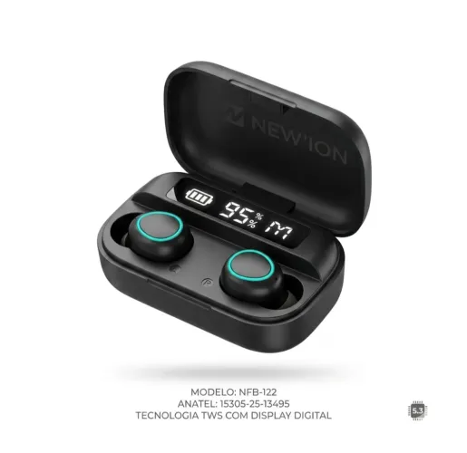 Fone de Ouvido Bluetooth TWS New'ion NFB-122