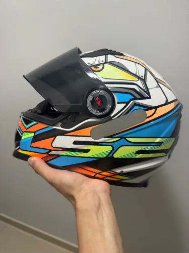 Vendo ou troco, capacete LS2 xdron laranja, tamanho 56