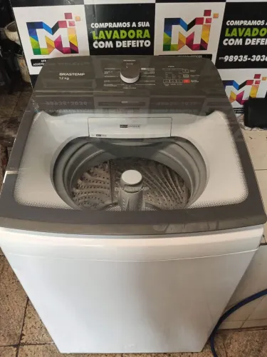 Máquina de lavar Brastemp 12kg funcionando perfeitamente com garantia de 3 meses