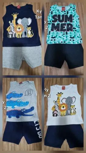 Lote conjunto regata + bermuda infantil