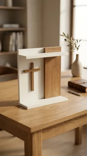 ? Oratório de Madeira para Mesa | Parede