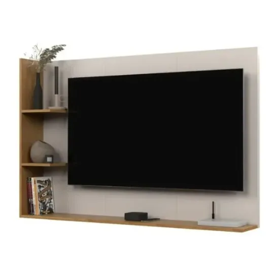 Novo na caixa: Painel pra TV 50 polegadas Smart. Off white/Nature.