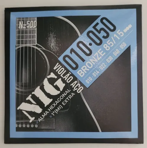 Encordoamento cordas de aço NIG para violão .010