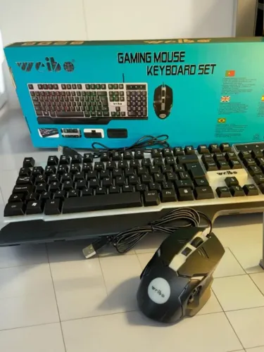 Teclado Gamer Durawell WB-550 Cibo + Mouse RGB Waterproof an9