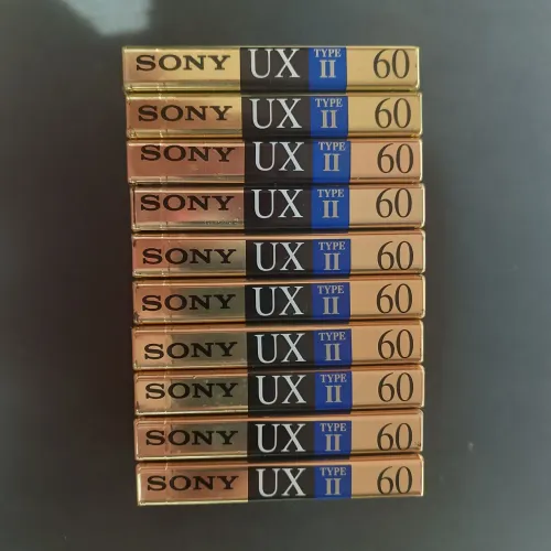 Fita k7 sony ux 60 min lote 10 unidades virgens e lacradas