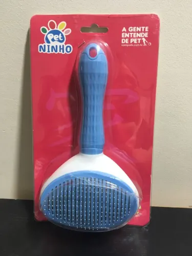 Escova para Pet Autolimpante Rasqueadeira Magica Pelos Cães Gatos - LACRADA