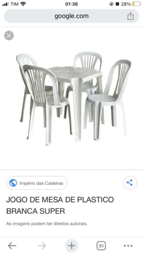 Mesa com 4 cadeiras 100,00
