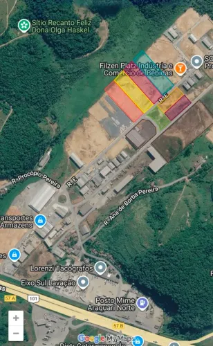 Vendo lotes de 5.000 e 10.000m² em condomínio logístico em Araquari na BR101